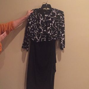 NWT Black and white cocktail dress matching jacket